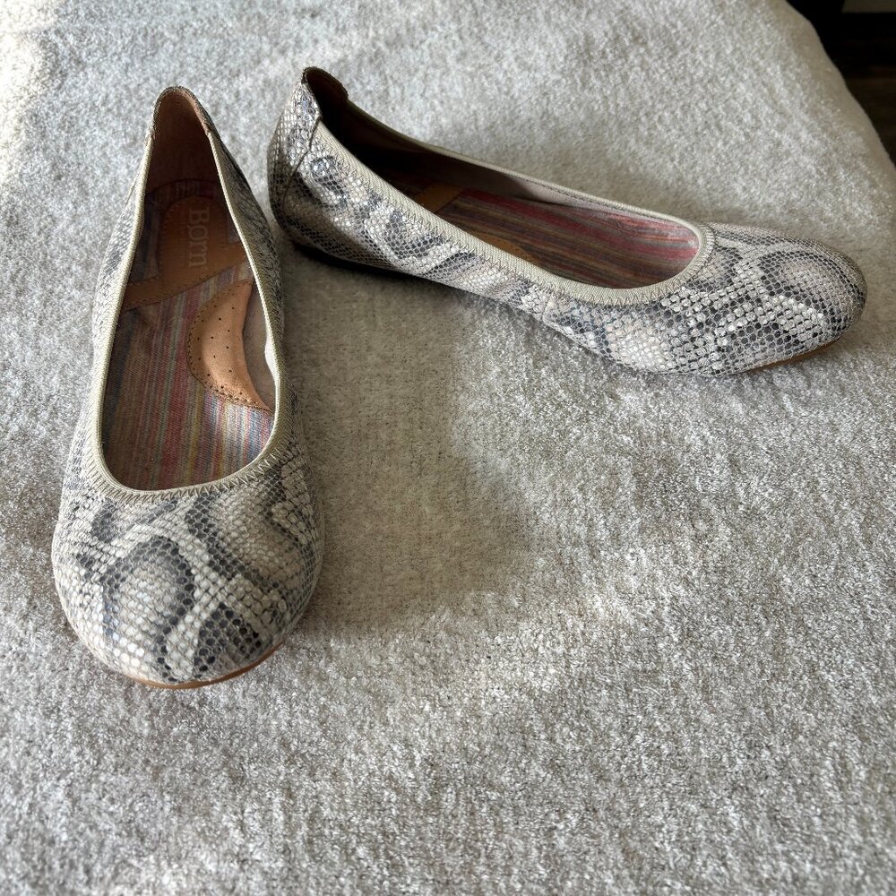 Born Julianne ballet flats, tan snake